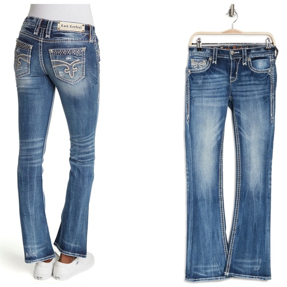 New! Women's Rock Revival Bootcut Jeans Size 24